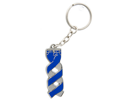 Silver/Blue Keyring